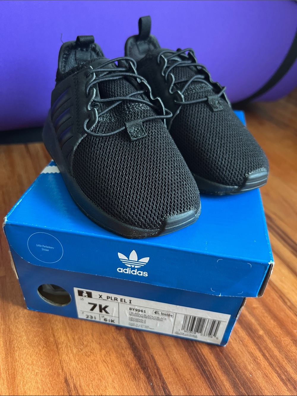 Adidas Kids Toddler All-Black X-PLR EL I Athletic Sneakers Size 7 Toddler